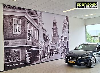 textielframe  615 x 395 cm  showroom  Winschoten - Spandoekstore.com reclameuitingen