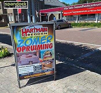 stoepbord posters AO  zomer opruiming 2024 Hartman bedden  Stadskanaal - Spandoekstore.com reclameuitingen